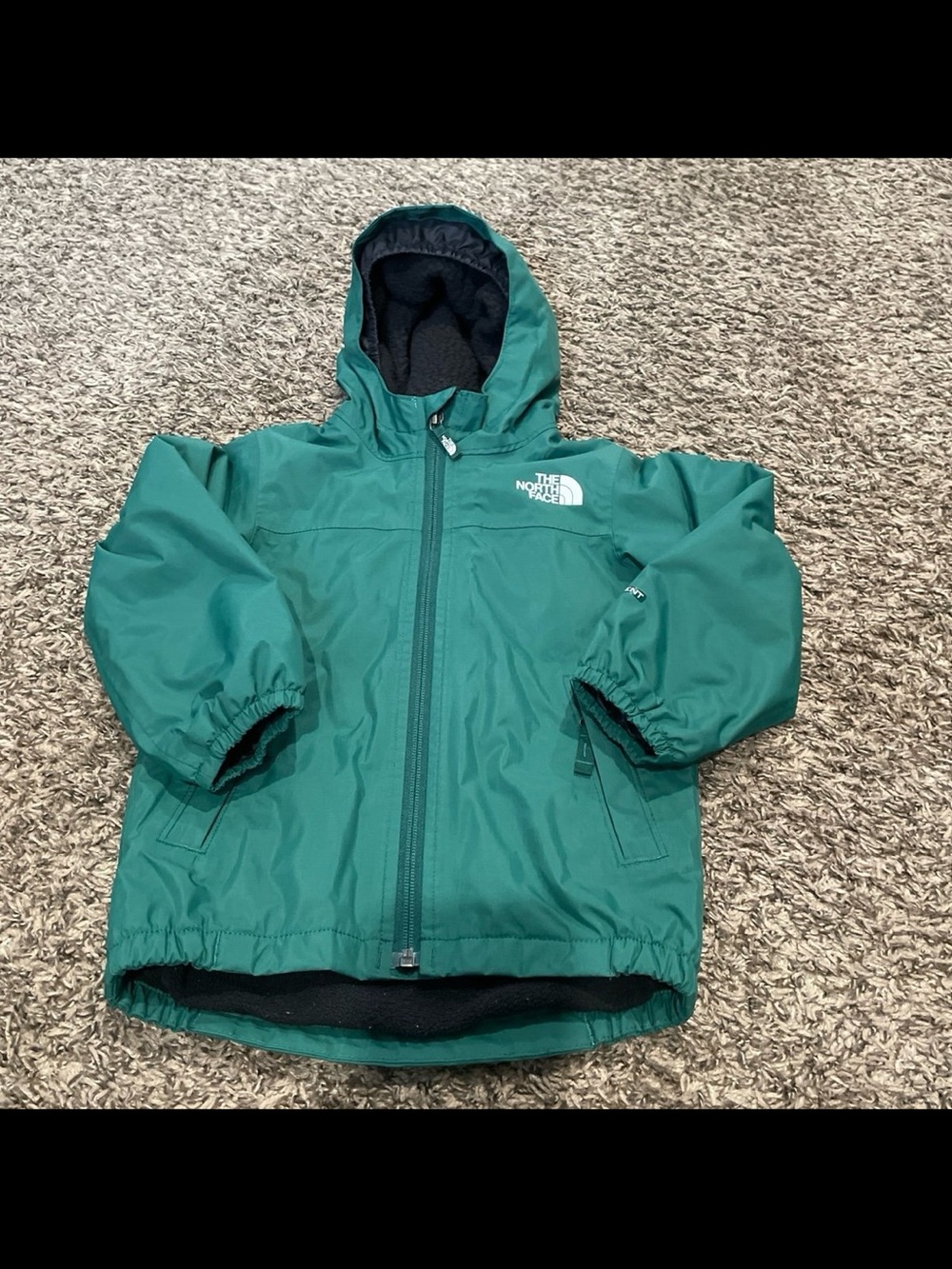 The north face warm storm, rain, jacket, kids size 3T